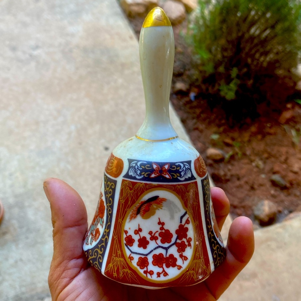 Asian floral vintage bell